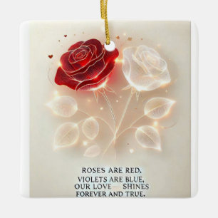 Rozen van licht en liefde keramisch ornament