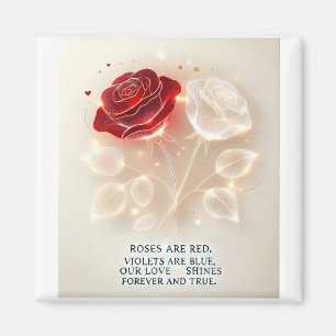 Rozen van licht en liefde magneet