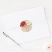 Rozen van licht en liefde ronde sticker (Envelop)