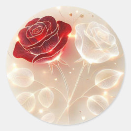 Rozen van licht en liefde ronde sticker