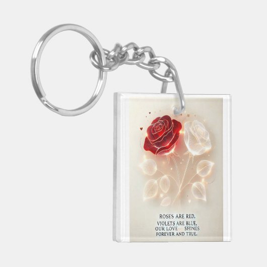 Rozen van licht en liefde sleutelhanger (Voorkant Links)