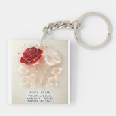 Rozen van licht en liefde sleutelhanger (Achterkant)