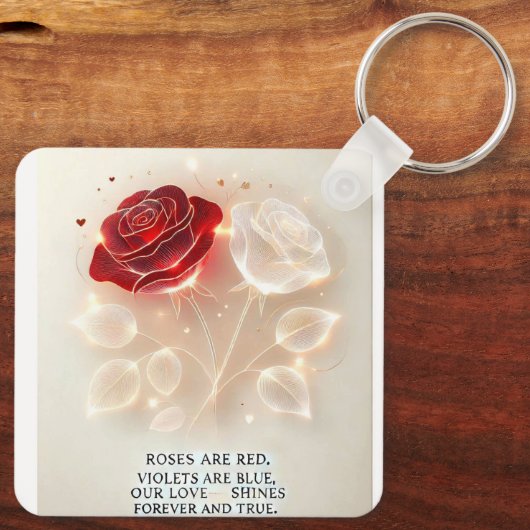 Rozen van licht en liefde sleutelhanger (Achterkant)