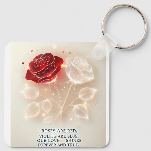 Rozen van licht en liefde sleutelhanger (Achterkant)