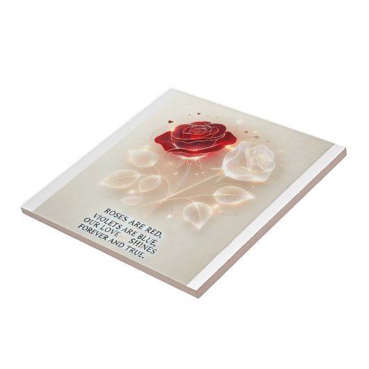 Rozen van licht en liefde tegeltje (Zijkant)