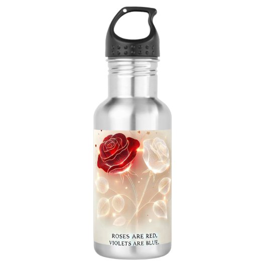 Rozen van licht en liefde waterfles  (Voorkant)