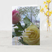 Rozen van moederdag Christelijke kaart (Gele Bloem)