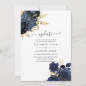  Rozen van Navy en Gold Shabby Kaart (Voorkant)