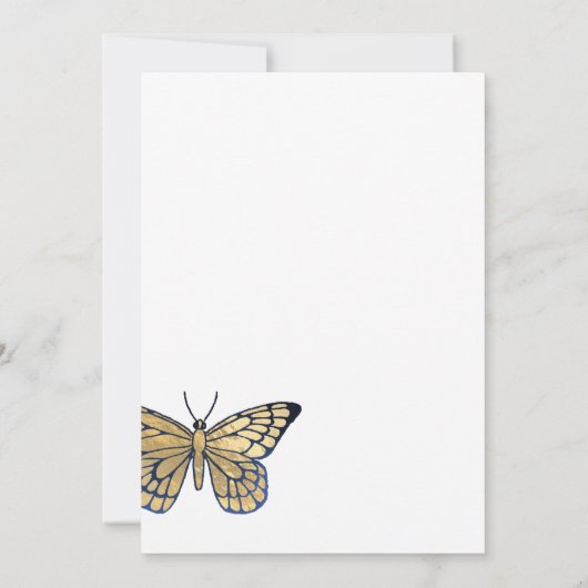 Rozen van Navy en Gold Shabby - Virtual Shower Kaart (Achterkant)