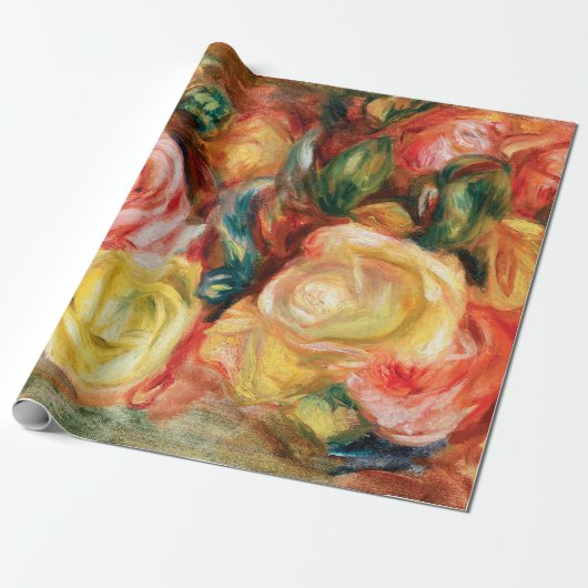 Rozen van Pierre Auguste Renoir Wrapping Paper Cadeaupapier (Uitgerold)
