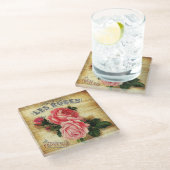 Rozen van Provence, Frankrijk Glass Onderzetter (Schuin)