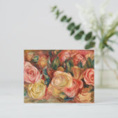 Rozen van Renoir Impressionist Painting Briefkaart (Staand voorkant)
