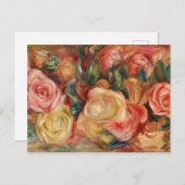 Rozen van Renoir Impressionist Painting Briefkaart (Voorkant / Achterkant)