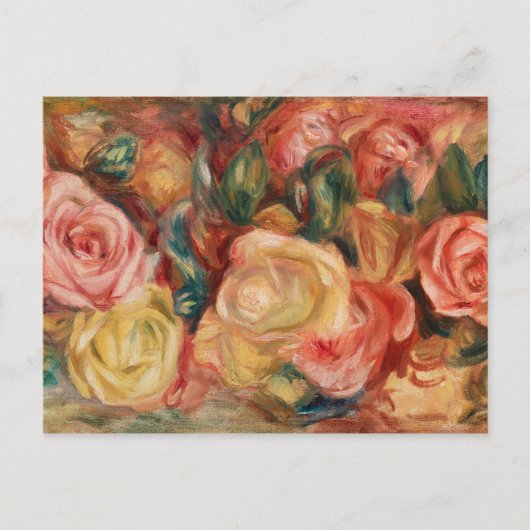 Rozen van Renoir Impressionist Painting Briefkaart (Voorkant)