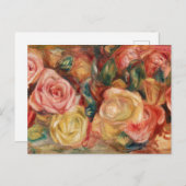 Rozen van Renoir Impressionist Painting Briefkaart (Voorkant / Achterkant)