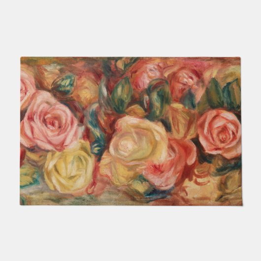 Rozen van Renoir Impressionist Painting Deurmat (Voorkant)