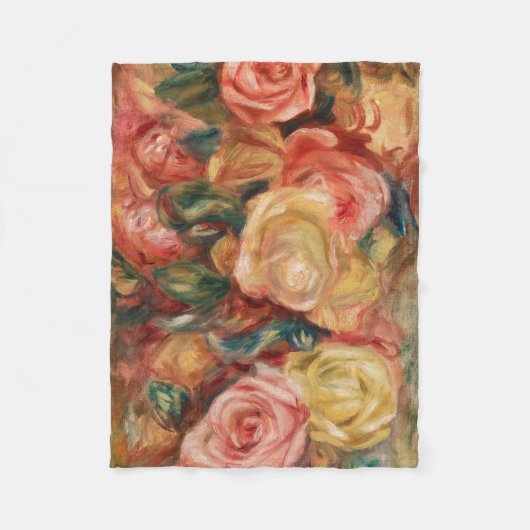Rozen van Renoir Impressionist Painting Fleece Deken (Voorkant)