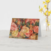 Rozen van Renoir Impressionist Painting Kaart (Gele Bloem)