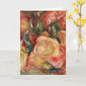 Rozen van Renoir Impressionist Painting Kaart (Gele Bloem)
