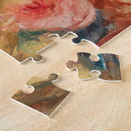 Rozen van Renoir Impressionist Painting Legpuzzel (Zijkant)
