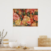 Rozen van Renoir Impressionist Painting Poster (Keuken)