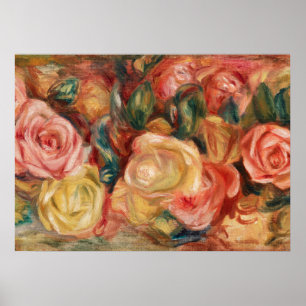 Rozen van Renoir Impressionist Painting Poster
