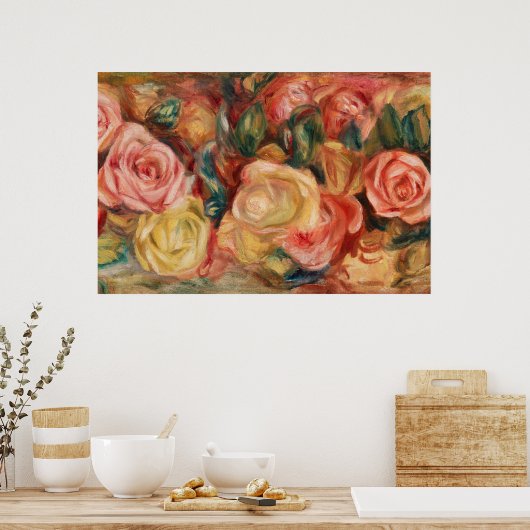 Rozen van Renoir Impressionist Painting Poster (Keuken)