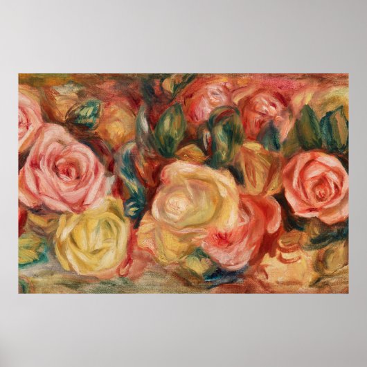 Rozen van Renoir Impressionist Painting Poster (Voorkant)