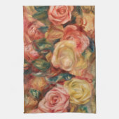 Rozen van Renoir Impressionist Painting Theedoek (Verticaal)