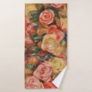 Rozen van Renoir Impressionist Painting Towel Badhanddoek