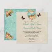 Rozen van  Roos Butterfly Butterflies Swirls Kaart (Voorkant / Achterkant)