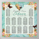 Rozen van  Roos Butterfly Butterflies Swirls Poster (Voorkant)