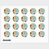 Rozen van  Roos Butterfly Butterflies Swirls Ronde Sticker (Vel)