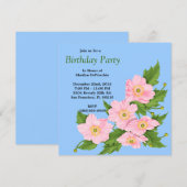 ROZEN van Roos van bloemen, op maat gesneden PINK- Kaart (Voorkant / Achterkant)