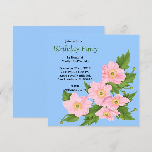 ROZEN van Roos van bloemen, op maat gesneden PINK- Kaart (Voorkant / Achterkant)