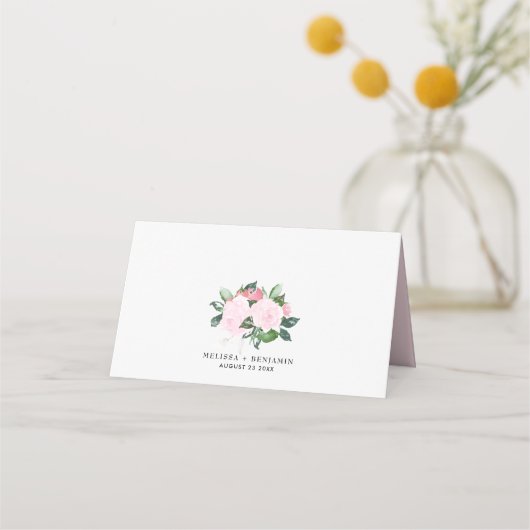 Rozen van roze Waterverf, gezoet Plaatskaartje (Achterkant)