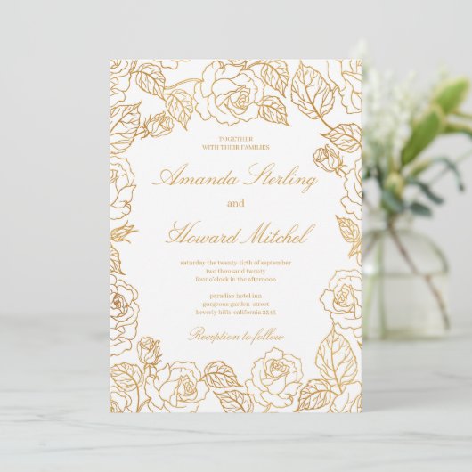 Rozen van soedangolie kaart (Staand voorkant)