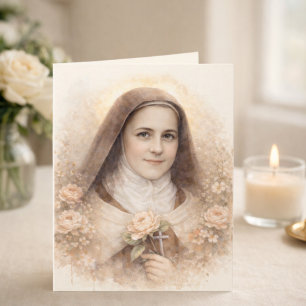 Rozen van Ste. Thérèse van Lisieux Schriftuur Kaart