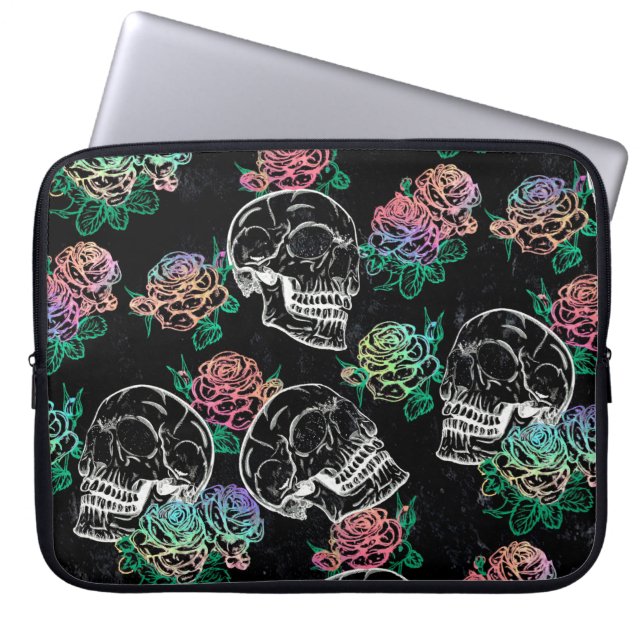 Rozen van Suiker Ombre | Meisjespasta Grunge Glam Laptop Sleeve (Voorkant)