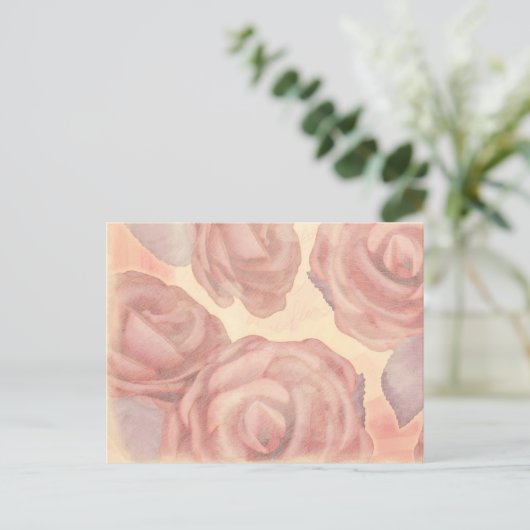 Rozen van thee, briefkaart (Staand voorkant)