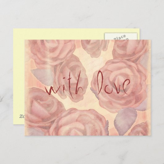 Rozen van thee, briefkaart (Voorkant / Achterkant)