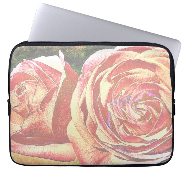 Rozen van thee uit de tuin laptop sleeve (Voorkant)