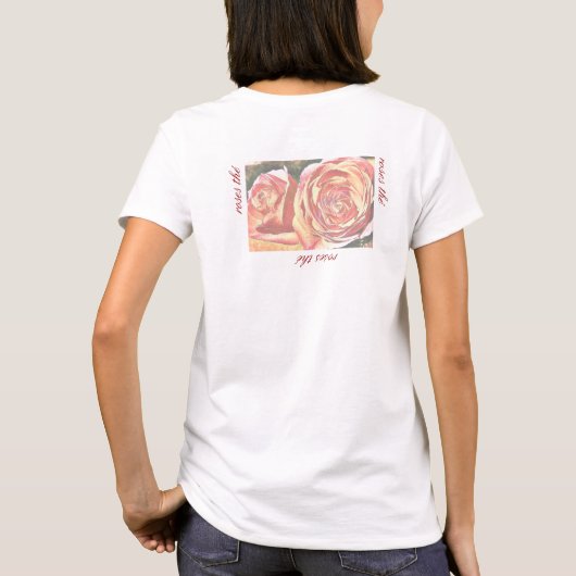 Rozen van thee uit de tuin t-shirt (Achterkant)