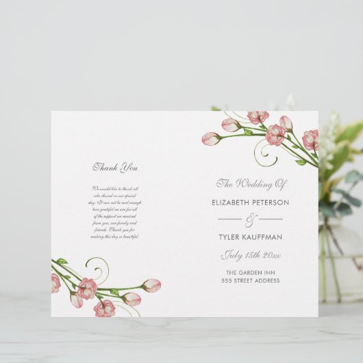 Rozen van tuinen - trouwprogramma (Staand voorkant)