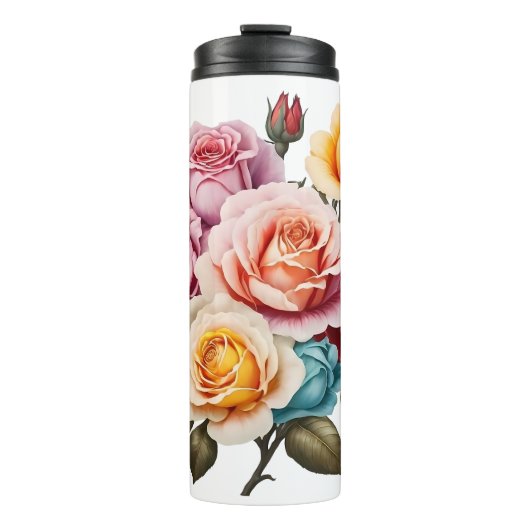 Rozen van verschillende kleuren thermosbeker (Voorkant)