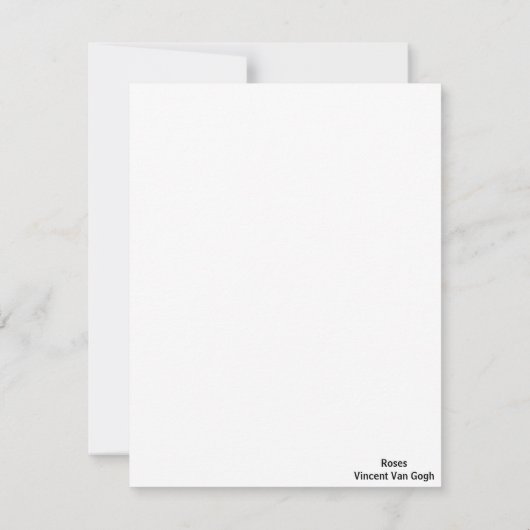 Rozen van Vincent Van Gogh Bedankkaart (Achterkant)