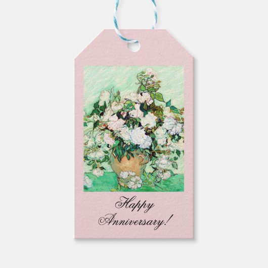 Rozen van Vincent van Gogh Cadeaulabel (Voorkant)