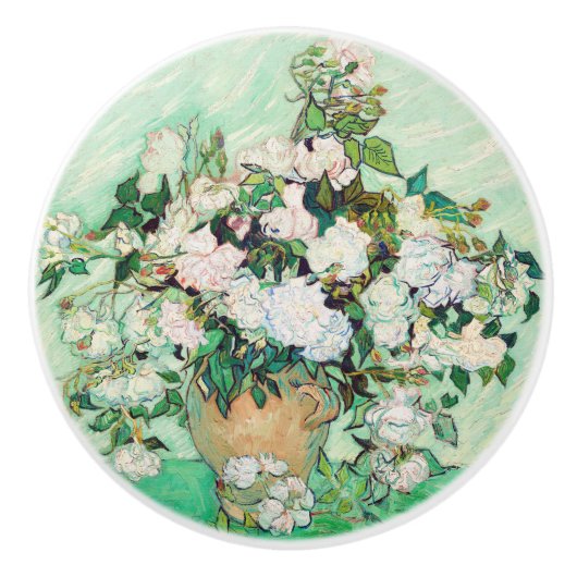 Rozen van Vincent van Gogh Keramische Knop (Voorkant)