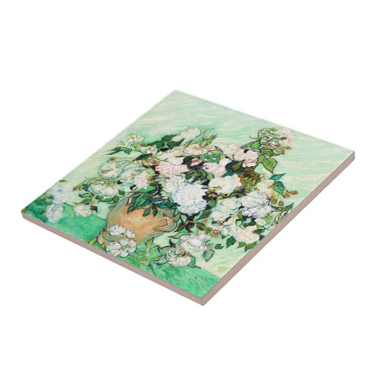Rozen van Vincent van Gogh Tegeltje (Zijkant)
