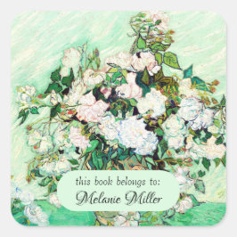 Rozen van Vincent van Gogh Vierkante Sticker